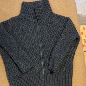 Women's Gray Turtleneck Sweater